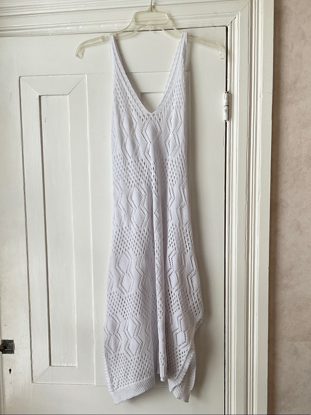 White Crochet Maxi Cover-Up Dress